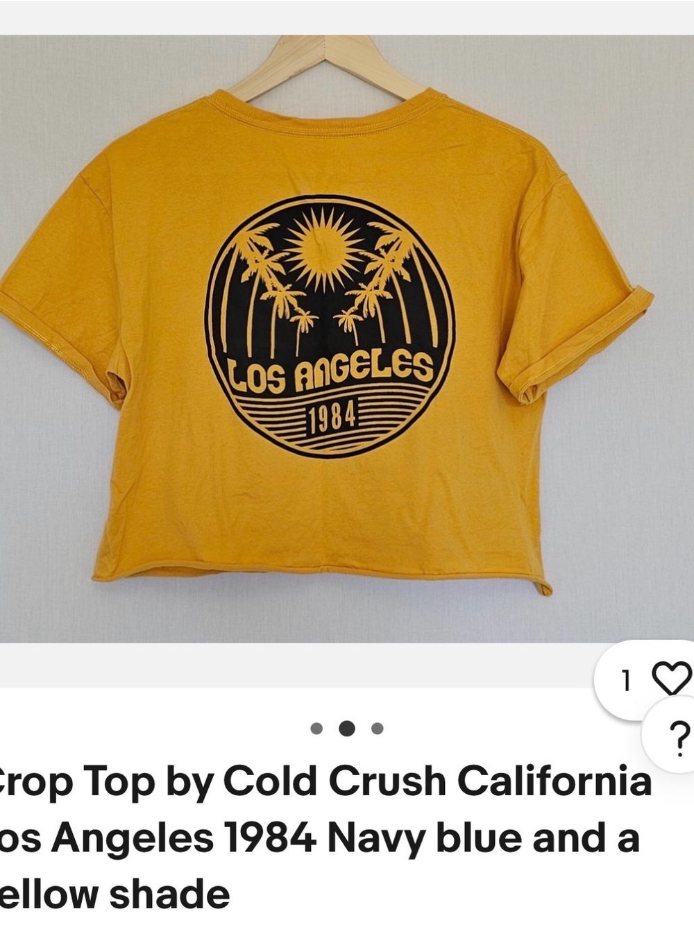 Los Angeles 1984 Yellow Graphic Kids Tee